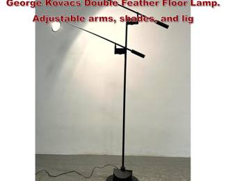 Lot 1031 Postmodern Robert Sonneman George Kovacs Double Feather Floor Lamp. Adjustable arms, shades, and lig