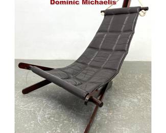 Lot 640 Leather Sail Sling Lounge Chair by Dominic Michaelis