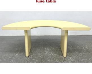 Lot 1128 Karl Springer style lacquered demilune table