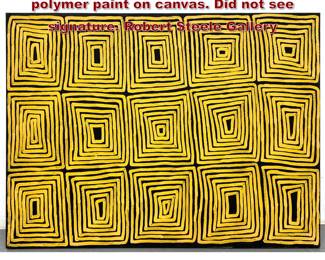 Lot 703 Ronnie Tjampitjinpa Synthetic polymer paint on canvas. Did not see signature. Robert Steele Gallery 