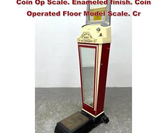 Lot 825 WATLING Chicago Heavy Iron Store Coin Op Scale. Enameled finish. Coin Operated Floor Model Scale. Cr