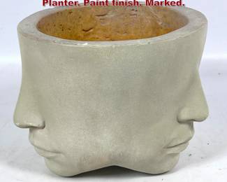 Lot 657 RICHARD ETTS Small Multi Face Planter. Paint finish. Marked. 