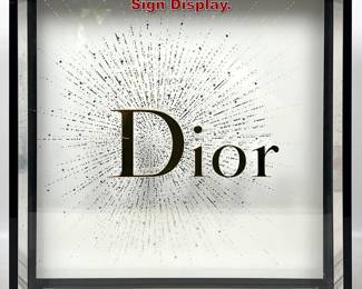Lot 746 Vintage 2 Sided Acrylic DIOR Store Sign Display. 