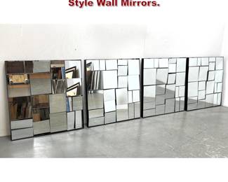 Lot 881 Set 4 Pcs CB2 Modernist Mod Slopes Style Wall Mirrors. 