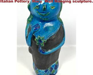 Lot 616 Bitossi Aldo Londi Italy Glazed Italian Pottery Mary Wall Hanging sculpture.