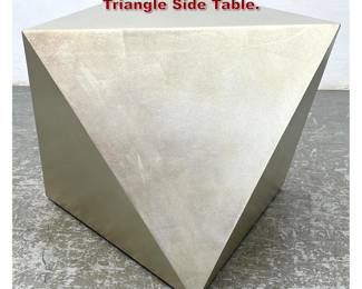 Lot 853 JAMIE YOUNG Modernist Faceted Triangle Side Table. 