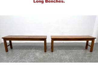 Lot 840 2pcs Vintage Primitive Country Long Benches. 