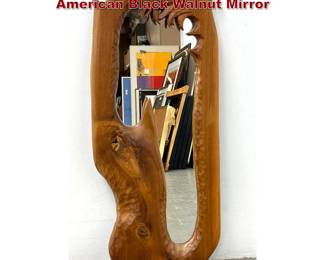 Lot 795 Phil Powell Style Chip Carved American Black Walnut Mirror