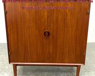 Lot 618 ORLA MOLGAARDNIELSEN and PETER HVIDT 2 Door Teak Cabinet. Made in Denmark. Danish Modern 