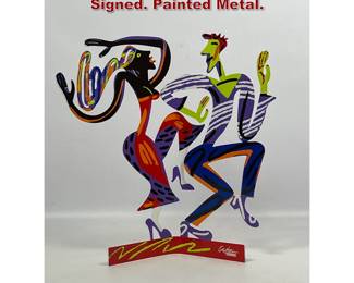Lot 778 David Gerstein Dancers Sculpture. Signed. Painted Metal.