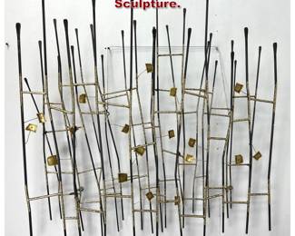 Lot 868 C. Jere Style Mixed Metal Wall Sculpture. 