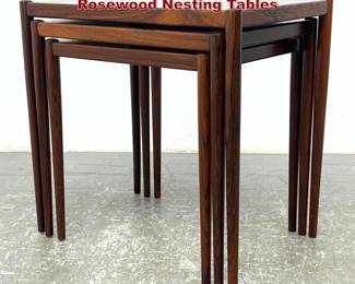 Lot 601 3pc set Danish Modern Denmark Rosewood Nesting Tables