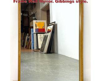 Lot 1084 Mid Century Modern Blonde Wood Frame Wall Mirror. Gibbings style. 
