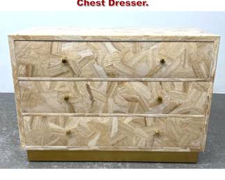 Lot 871 Decorator Stone Veneer 3 Drawer Chest Dresser. 