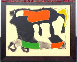 Lot 1016 LUIS LOPEZ LOZA 1969 Abstract Composition Artist SignedMexican. 2450. 