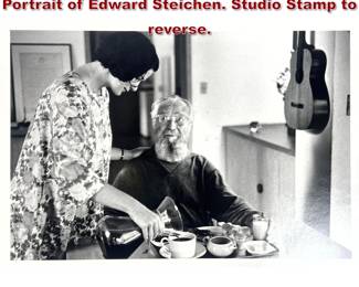 Lot 987 BRUCE DAVIDSON Photograph. Portrait of Edward Steichen. Studio Stamp to reverse. 