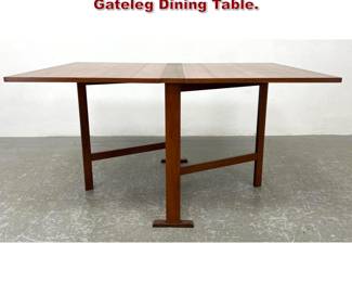 Lot 796 Danish Modern Teak Drop Side Gateleg Dining Table. 