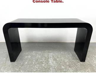 Lot 879 Waterfall Side Black Laminate Sofa Console Table. 