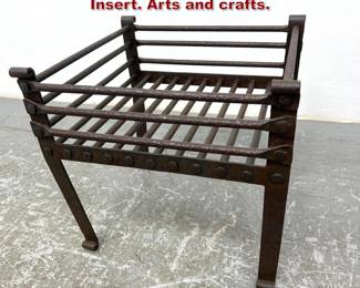 Lot 1025 Forged wrought Iron Fireplace Insert. Arts and crafts. 