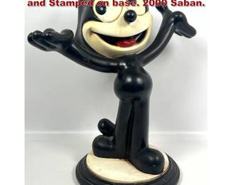 Lot 721 Felix The Cat Sculpture. Univers TM and Stamped on base. 2000 Saban.