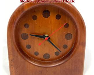 Lot 714 G. ARBES Wood Artisan Mid Century Modern Handcrafted Clock