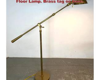 Lot 912 RALPH LAUREN Brass Cantilever Floor Lamp. Brass tag on base. 