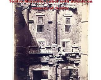 Lot 985 ROBERT MAC PHERSON Photograph. Teatro Marcello. Label with details on reverse of frame. 