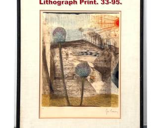 Lot 969 Rene Carcan Signed and Numbered Lithograph Print. 3395.