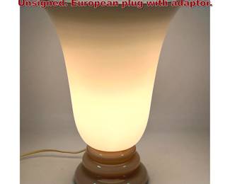Lot 688 Murano Art Glass flared table lamp. Unsigned. European plug with adaptor. 