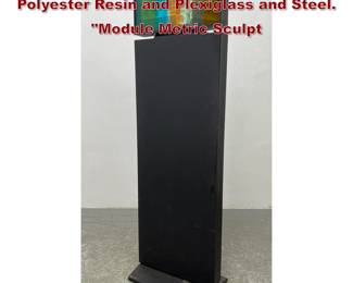 Lot 893 ABE AJAY 67 Kinetic floor sculpture. Polyester Resin and Plexiglass and Steel. Module Metric Sculpt