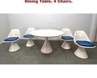 Lot 1139 45 HOLLEN Saarinen style Tulip Dining Table. 4 Chairs.