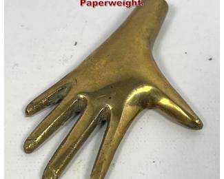 Lot 720 Aubock Style Brass Hand Paperweight. 