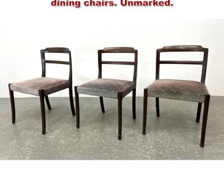 Lot 1135 3 pcs Ole Wanscher for AJ Iverson dining chairs. Unmarked.