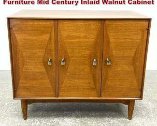 Lot 1112 Ramseur American Modern Furniture Mid Century Inlaid Walnut Cabinet