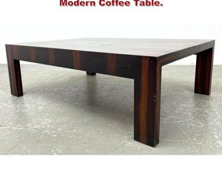 Lot 800 Exotic Wood Large Mid Century Modern Coffee Table. 
