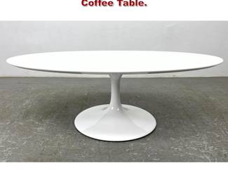 Lot 1092 Saarinen style White Tulip Base Coffee Table. 