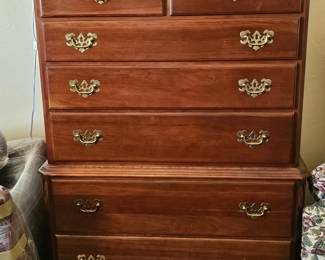 Ethen Allen Bedroom Set includes: dresser, nightstand and bed and chest of drawers