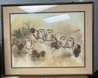 $100 USD     Owl Lithograph by Vern Yadon Framed EK221-121    Indulge in the sophisticated elegance of this stunning owl painting by renowned artist Vern Yadon. The exquisite frame adds a touch of luxury to this timeless piece, making it a must-have for any art lover. Immerse yourself in the world of art and add a touch of exclusivity to your home decor with this framed masterpiece.

Dimensions: 28 x 22"

Condition: Good Condition.

Local pick up Merrifield, VA.  Please contact us for shipper suggestions.     https://goodbyhello.com/products/copy-of-pair-glass-top-wood-basetables-plant-display-stands-ek221-120?_pos=12&_sid=79946e5dc&_ss=r