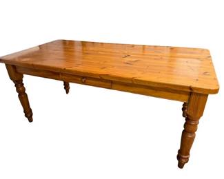 $280 USD     Wood Farmhouse Plant Top Dining Table EK221-174    Feast at the Wood Farm Plant Top Dining Table, where rustic charm meets modern convenience. Savor delicious meals on the sturdy wood surface, inspired by nature. Perfect for gatherings and family dinners. (A quirky addition to your dining experience!)

Dimensions: 72 x 36 x 30"H

Condition: Very Good Condition. 

Local pick up Merrifield, VA.  Please contact us for shipper suggestions.      https://goodbyhello.com/products/copy-of-brass-cast-iron-queen-bed-frame-ek221-173?_pos=22&_sid=79946e5dc&_ss=r