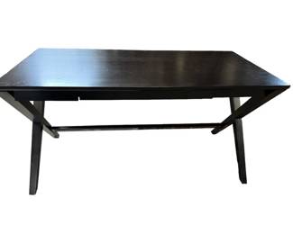 $150 USD     Black Crate & Barrel Spotlight X Leg Desk EK221-164     Elevate your workspace with the sleek Black Crate & Barrel Spotlight X Leg Desk. Its X leg design adds a modern touch while providing sturdy support. Perfect for any home or office, this desk will make your workday a little more stylish (and effortless).

Dimensions: 58 x 28 x 30"H

Condition: Very Good Condition.  Please see photos for small nick

Local pick up Merrifield, VA.  Please contact us for shipper suggestions.
