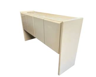 $2000 USD     Milo Baughman for Thayer Coggin Mid Century White Lacquer Credenza EK221-216     Milo Baughman for Thayer-Coggin four-door sideboard, ivory lacquer, drawers on the left side, glass shelves on the right. Label on verso.

Dimensions: 65 x 16.5 x 36"H

Condition: Very Good Condition.   

Local pick up Merrifield, VA.  Please contact us for shipper suggestions.
https://goodbyhello.com/products/6-asian-chinoiserie-ming-dining-chairs-ek221-215-copy?_pos=129&_sid=1b1be3ab6&_ss=r