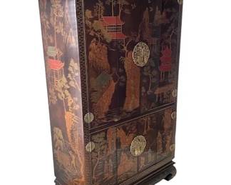 $1600 USD     Henredon Asian Cabinet Chinoiserie Armoire in Brown Wood EK221-84      Top has been optimized with an electrical outlet and a pull out tray with integrated light. A pair of small drawers centers the armoire

Condition:  Very good

Dimensions:  40 x 22 x 66"H  

Local pick up Merrifield, VA.  Contact us for shipper suggestions.     
 https://goodbyhello.com/products/copy-of-12-j-k-decor-carlsbad-bavaria-western-germany-china-dinner-plates-ek221-83?_pos=106&_sid=873c00f68&_ss=r