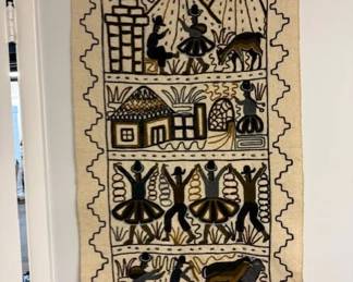 $40 USD     Peruvian Tapestry EK221-112     Immerse yourself in the rich culture and tradition of Peru with our Peruvian Tapestry. Made with exquisite attention to detail, this tapestry features intricate patterns and vibrant colors that will add a touch of artistry to any space. Elevate your home decor with this luxurious piece.

Dimensions: 21 x 40"H

Condition: Good Condition.

Local pick up Merrifield, VA.  Please contact us for shipper suggestions.     https://goodbyhello.com/products/copy-of-wolseley-car-british-horn-ring-steering-wheel-side-end-table-ek221-111?_pos=1&_sid=79946e5dc&_ss=r