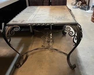$320 USD      Wrought Iron Tile Top Coffee Table EK221-3     This Wrought Iron Tile Top Coffee Table  adds a touch of elegance and durability to your living space. With its sturdy wrought iron frame and stylish tile top, this coffee table is perfect for entertaining or simply enjoying coffee with loved ones. Enhance your home decor with this timeless and functional piece.

Dimensions: 31 x 36 x 22"H

Condition: Good.  See photos for details.  Some cracks in tile

Local pick up Merrifield, VA.  Contact us for shipper suggestions.