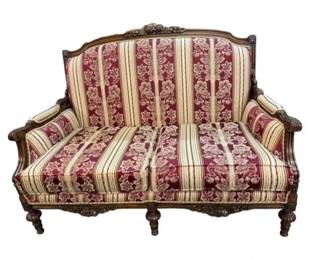 $880 USD     Celline Baroque Upholstered Loveseat EK221-247     Introducing the Celline Baroque Upholstered Loveseat - the epitome of luxury and sophistication. Adorned with intricate baroque details and upholstered in premium fabric, this chair exudes elegance and exclusivity. Experience ultimate comfort and elevate your space with this statement piece.

Dimensions:  56 x 32 x 40"H

Condition: Good condition.  See our complimentary chair and sofa

Local pick up Merrifield, VA.  Please contact us for shipper suggestions.      https://goodbyhello.com/products/celline-baroque-upholstered-chair-ek221-246-copy?_pos=17&_sid=79946e5dc&_ss=r