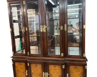 $360 USD     Chinoiserie Asian Chippendale Lighted China Cabinet EK221-244       Introducing our Chinoiserie Asian Chippendale Lighted China Cabinet, a truly exquisite addition to any luxury interior. This stunning cabinet boasts intricate Chippendale detailing, a nod to classic Asian design. With a built-in light feature, display your fine china and decor in an exclusive, illuminated style. Elevate your space with this elegant and tasteful statement piece.

Dimensions:  63 x 16.5 x 82"H

Condition: Good condition.  

Local pick up Merrifield, VA.  Please contact us for shipper suggestions.      https://goodbyhello.com/products/black-leather-the-perfect-chair-interactive-health-reclining-chair-ek221-243-copy?_pos=21&_sid=79946e5dc&_ss=r