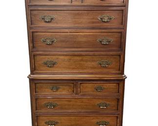 $240 USD      Davis Furniture 9 Drawer Highboy Chest Dresser Chippendale Style EK221-33     Add a touch of fun to your bedroom with the Davis Furniture Highboy Chest Dresser in Chippendale Style. With 9 spacious drawers, this dresser offers plenty of storage for your clothes and accessories. The playful design adds a unique and charming touch to your space.

Dimensions: 38 x 19.5 x 63"H

Condition: Very good condition. 

Local pick up Merrifield, VA.  Please see complimentary night stand and dresser.  Contact us for shipper suggestions.