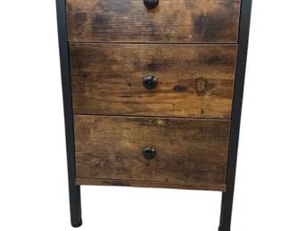 $50 USD      Rustic Brown 3 Drawer Wood Nightstand EK221-194+     Introduce some organization and style to your bedroom with our Rustic Brown 3 Drawer Wood Nightstand. Expertly crafted, this nightstand offers ample storage space with its 3 spacious drawers while adding a touch of sophistication with its rustic brown finish. Elevate your room and elevate your style with this must-have piece.

Dimensions: 15.5 x 15.5 x 24"H

Condition: Very Good Condition

Local pick up Merrifield, VA.  Please contact us for shipper suggestions.
