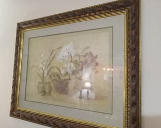 Framed floral art
