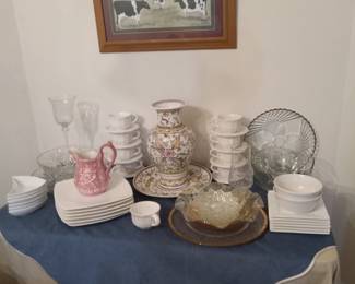 China, dinnerware, Portugal vase with matching Portugal platter.